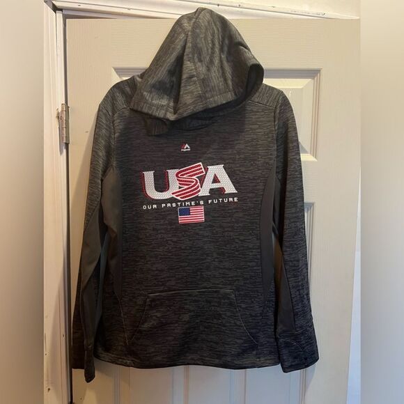 WOMEN'S GRANITE AUTHENTIC COLLECTION TEAM DRIVE HOODIE USA BASEBALL - Picture 1 of 7